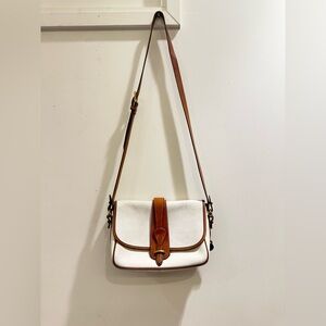 Off White and tan DOONEY & BOURKE leather shoulder bag